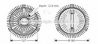 AVA QUALITY COOLING msc422 -  Сцепление, вентилятор радиатора